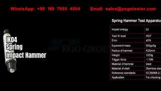 Młotek sprężynowy do mechanicznych prób udarności IK01 do IK07, 0,14J do 2J